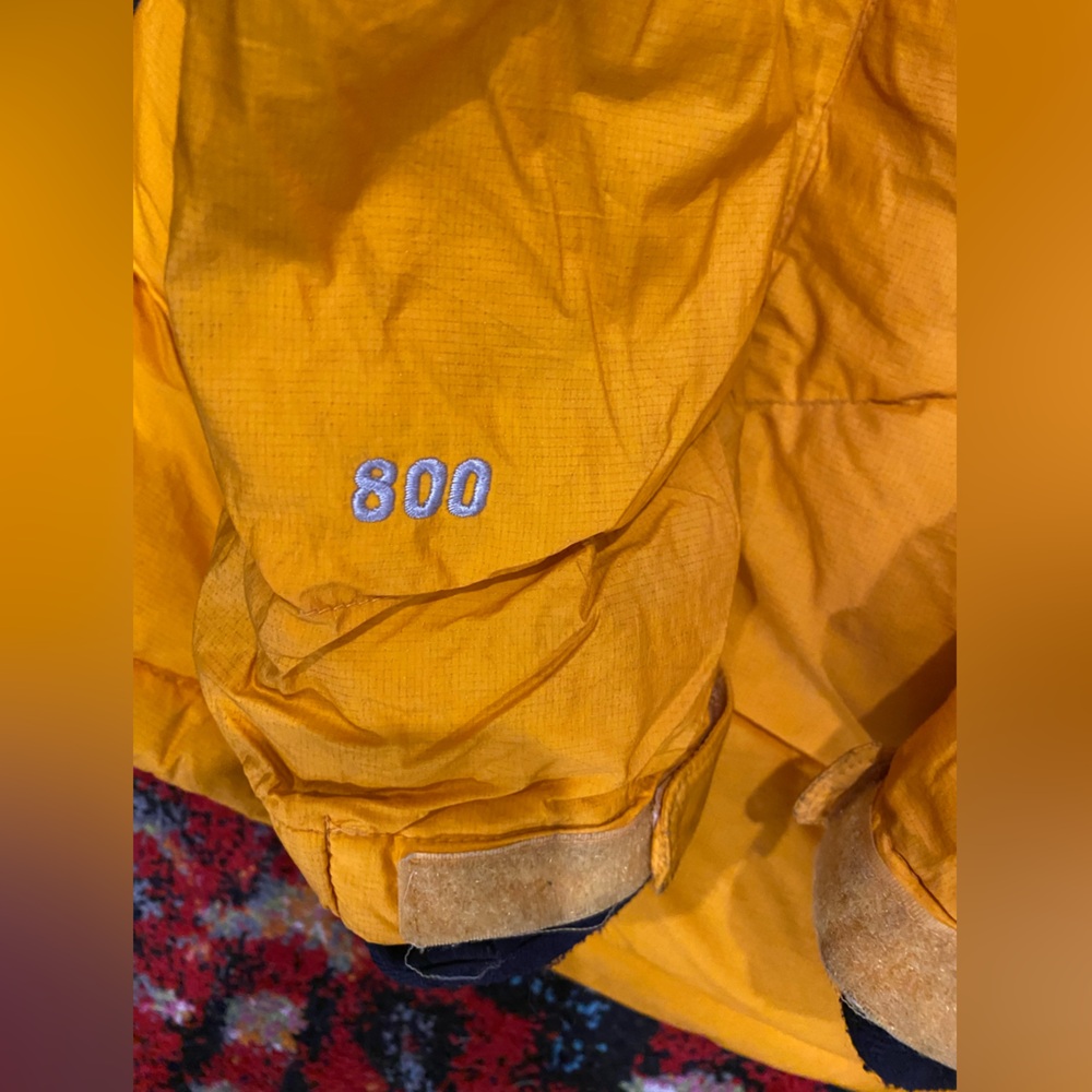 The North Face 800 Summit Series Hyvent Puffer Jacket Black Yellow Large Petite - Picture 6 of 9